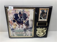 JACK LAMBERT HALL OF FAME 1990 PLAQUE AUTOGRAPHED