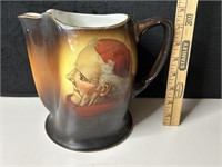 Antique Ioga Warwick A-36 Portrait Pitcher