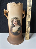 Antique Ioga Warwick M-1 Portrait Vase