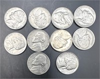 (10) Jefferson Nickels