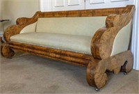 Early Empire Flamed Mahogany Sofa