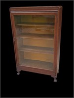 Small Antique Glass Front Book Shelf / Cabinet