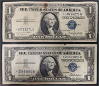 1935 &1957 Silver Certificat Star Notes $1 Bill