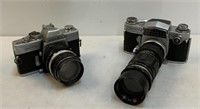 Vtg. Minolta and Moranda Camera, Both with Lenses