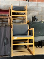 4 Padded Wood Frame Chairs