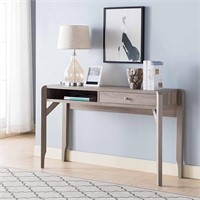 Dark Taupe Console Table with One Open Storage