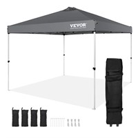 VEVOR Pop Up Canopy Tent, 10 x 10 ft, 250 D PU