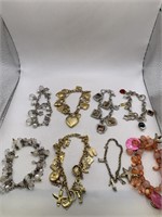 CHARM BRACELET  LOT OF 8