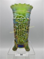 Northwood green Grape & Cable vase.