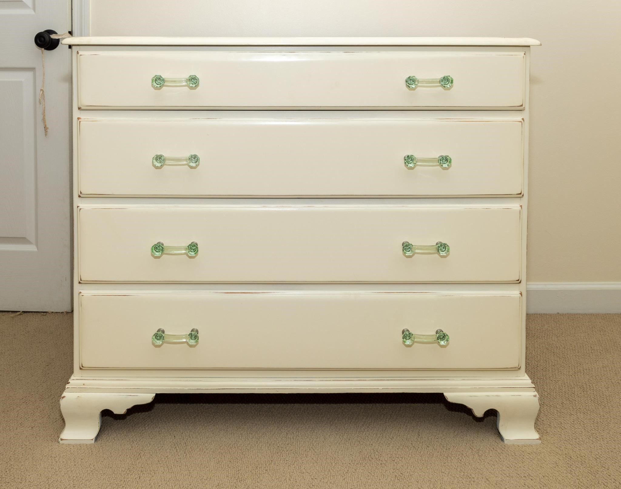 Chippendale-style white-painted dresser