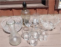 Assortment Of Crystal 7 Glass items
