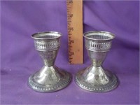 Duchin Sterling weighted candleholders