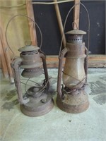 Antique oil lamps