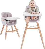3-in-1 Wooden High Chair,baby High Chair With