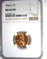 1954-S Cent NGC MS66 RD