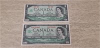 1967 Serial and Non serial number one dollar bills
