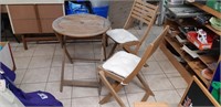 Outdoor wooden Teak? Bistro Set - Table & 2 chairs