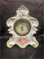 Victorian Porcelain Wind-Up Mantle Clock