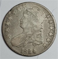 1824 Bust Half Dollar