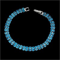 Natural Paraiba Blue Apatite Bracelet