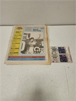 Nascar memorabilia tickets and newspaper