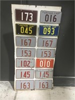 Collection of 14 Vintage Car Number Plates