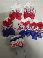 lot of new girls Fourth of July hair accessories