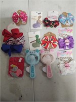 lot of new girl hair accessories & personal fans