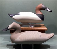 PAIR GILMORE "BUTCH" WAGONER CANVASBACK DECOYS