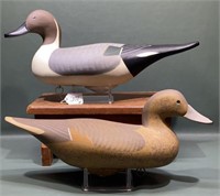 PAIR OF GILMORE "BUTCH" WAGONER PINTAIL DECOYS