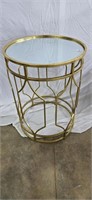 Gold Versailles Mirror Top Side Table. 26-1/4"