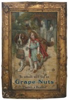 Grape Nut Tin Advertising Sign