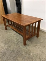 Mission Style Wood Coffee Table 44W x 21.75D x