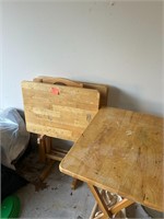 4 Oak TV Trays