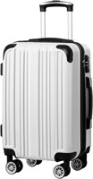 Coolife Luggage 20in Carry on white