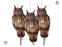 3PCS Fake Owl Hanging Owl to Keep Birds Away