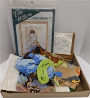 Variety of Embroidery and Needlepoint Kits