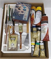 Oil Paint Kit with Paints, Brushes, Knife,