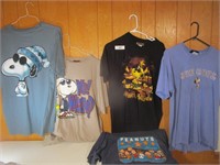 Five Peanuts/Snoopy T-Shirts