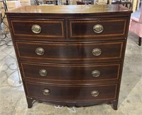 Vintage George III Style Mahogany Bowfront Chest o