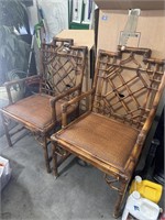PAIR OF OPEN ASIAN OPEN ARM CHAIRS