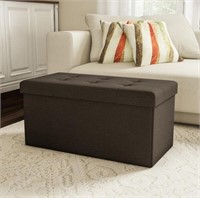Fresh Home 30in Tufted Brown Storage Bench w/ Tray