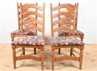Vintage Oak Ladderback Chairs