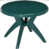 36.25in Round Plastic Patio Table - Green