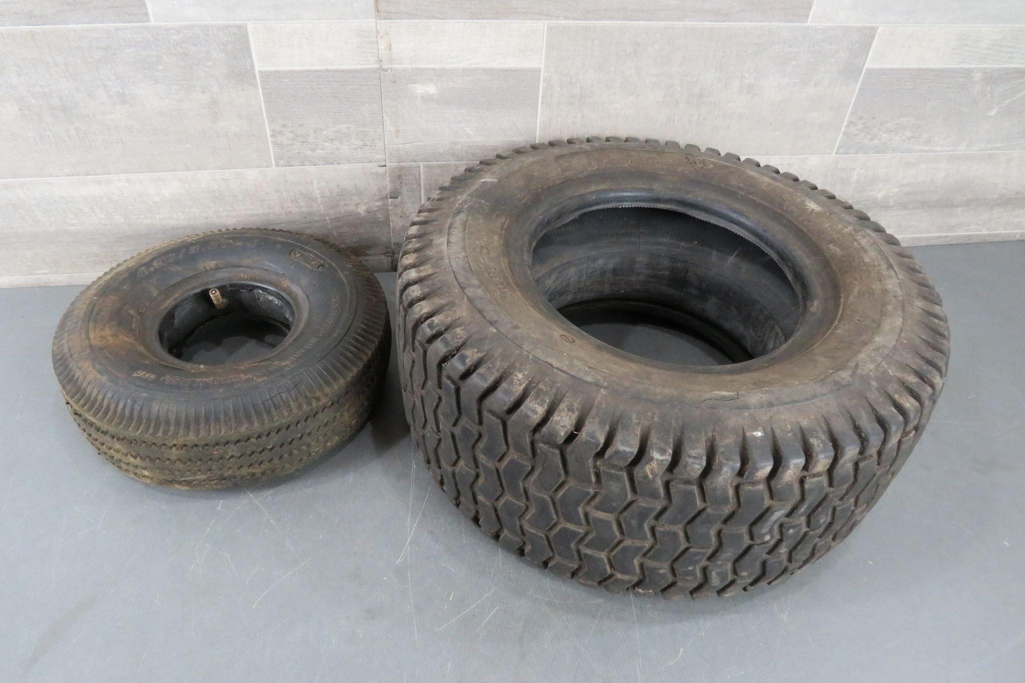 TWO TIRES (1) @16X6.50-3 (1)@4.10/3.50-4