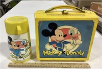 Aladdin Mickey & Donald plastic lunchbox/thermos