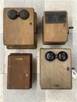 4 Oak Wall Phone Boxes