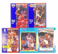 (5) 1980’s -90’s Fleer Michael Jordan Cards