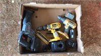 BOX OF ASST BATTERY OPERATED TOOLS