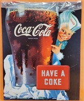 Vintage coca cola picture print 20" × 16"